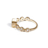 「Q」Ring Collection Ring < Aquamarine / White topaz >
